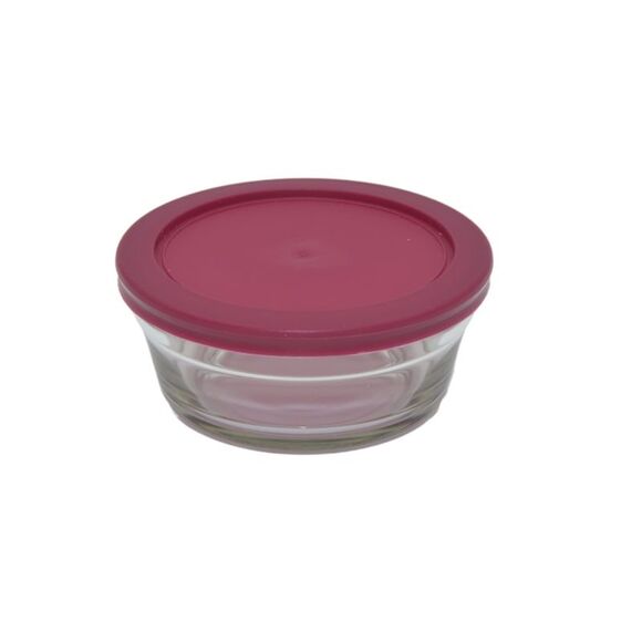 Smart Home Nesting 8 Ounce Glass Bowl Set with Lids, Set of 4 - Picture 4 of 5